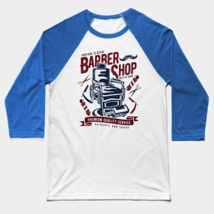 Vintage Barber Shop Baseball T-Shirt